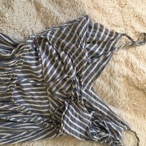 Open back corset tie hi low dress